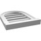 Ekena Millwork Round Top Surface Mount PVC Gable Vent: Functional, w/ 2"W x 2"P Brickmould Sill Frame, 14"W x 18"H GVPRT14X1803SF - alternate 3